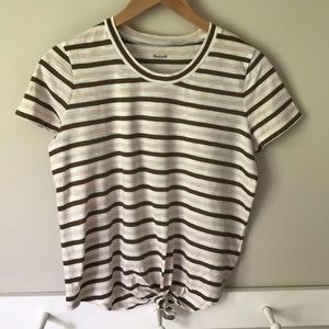Madewell Tie front Tee